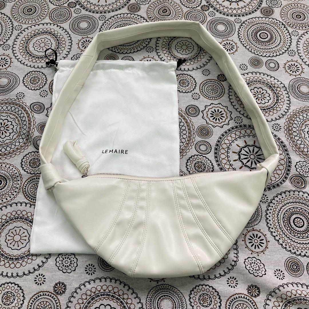 LEMAIRE Croissant Bag レザー ホワイト S