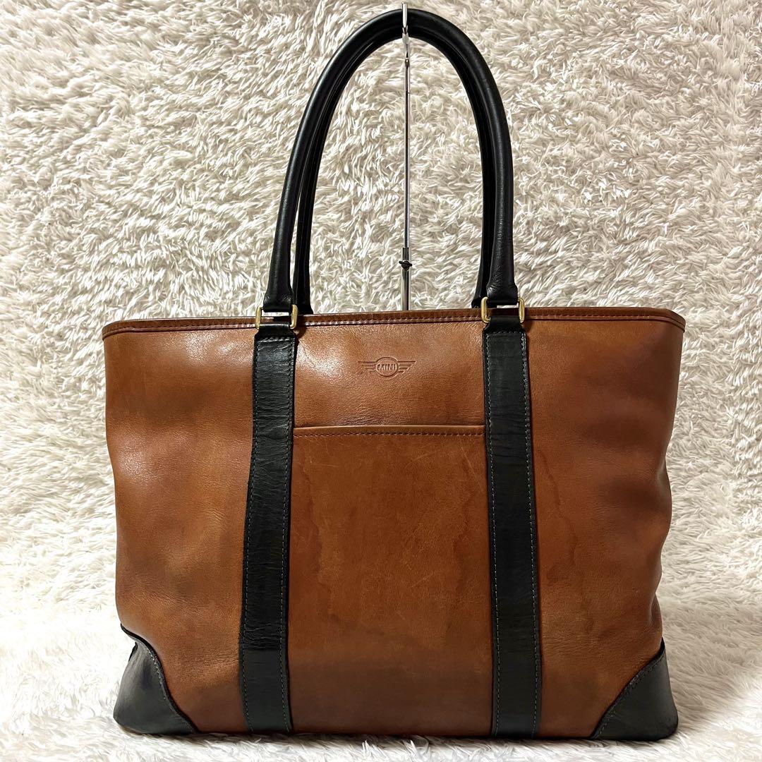 ✨超激レア✨MINI トートバッグ ビジネスバッグ オールレザー ヌメ革 肩掛け