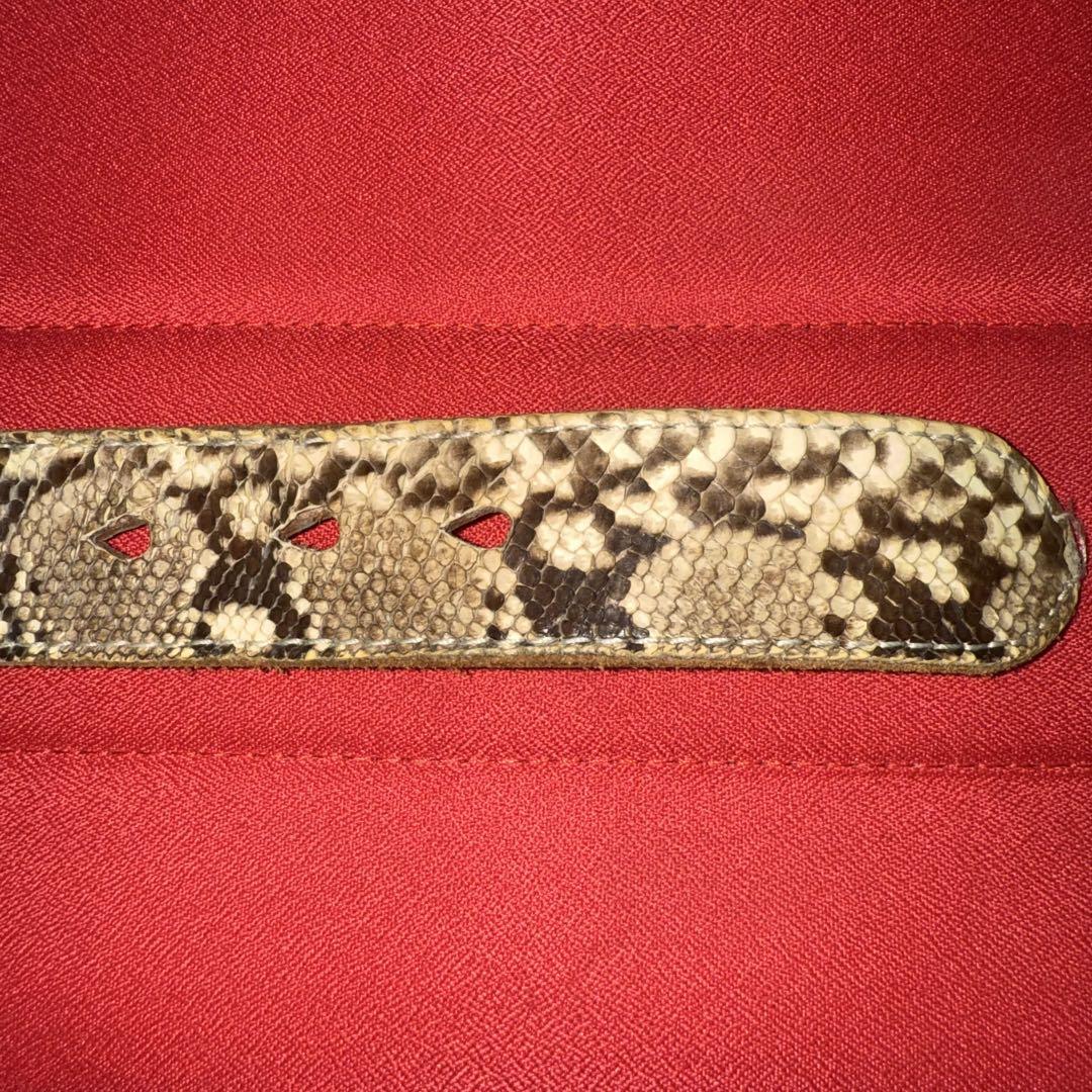 インディアン　ターコイズ　シルバー　ヘビ革　ベルト