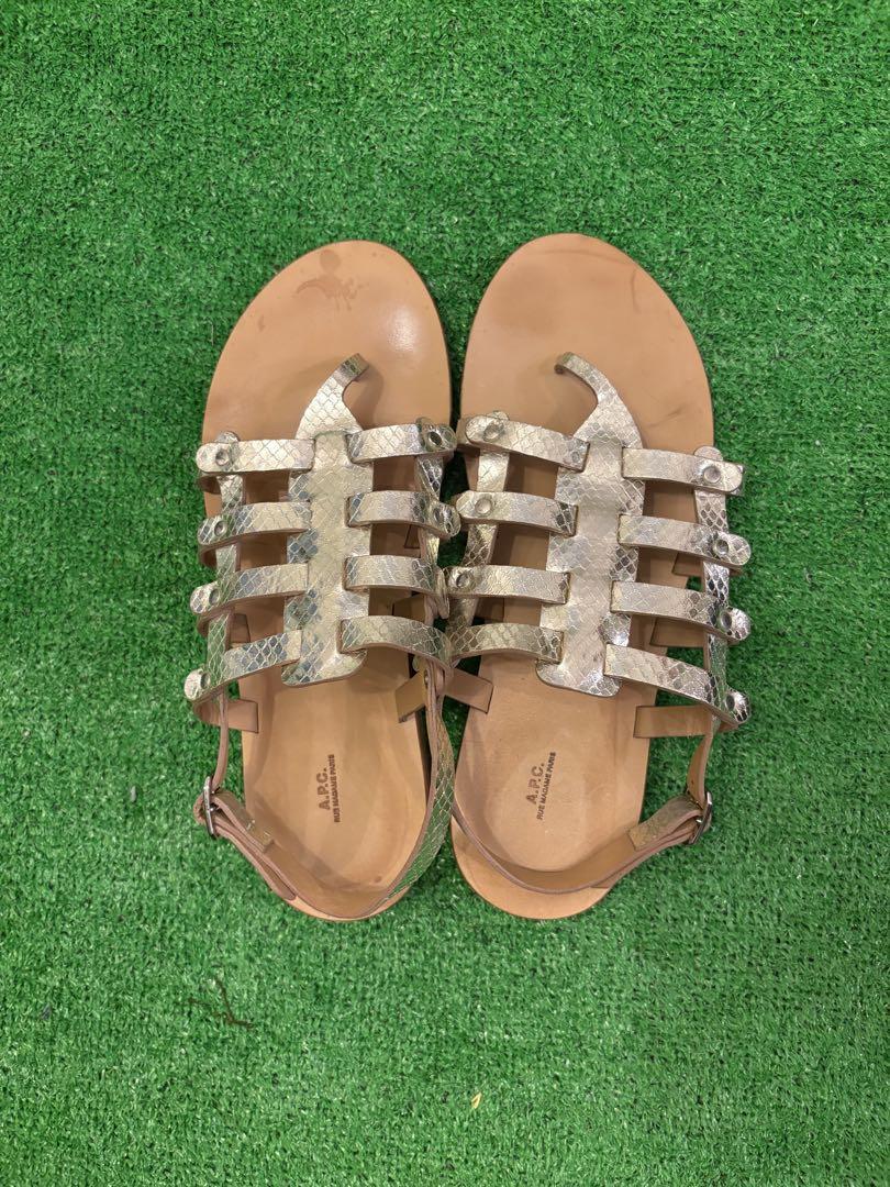 a.p.c メタリック　サンダル