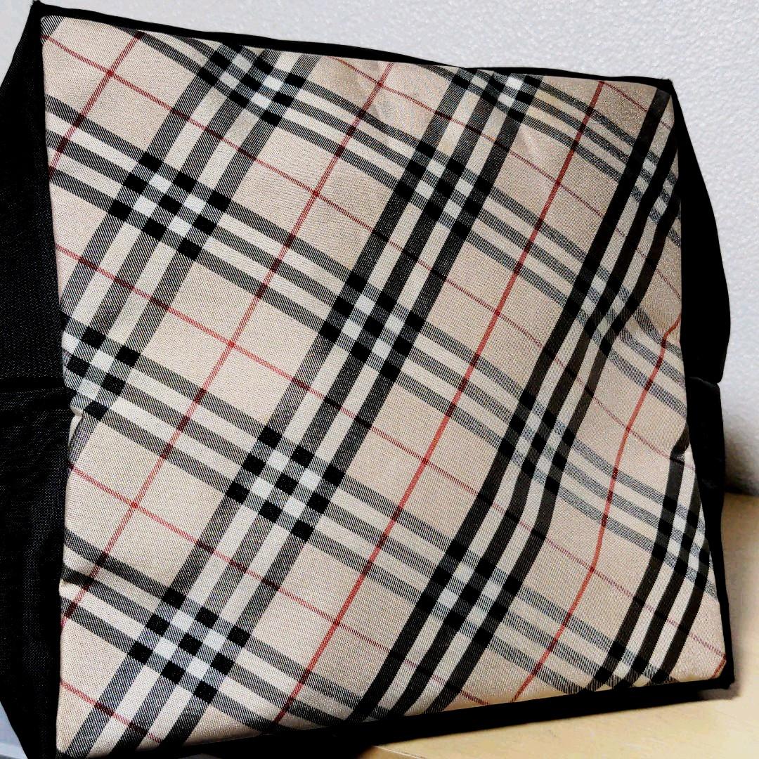 正規店在庫 al14. BURBERRY 牛革×ナイロントートバッグ黒 ノバチェック柄 Dy9XU-m89424183360 お得2022