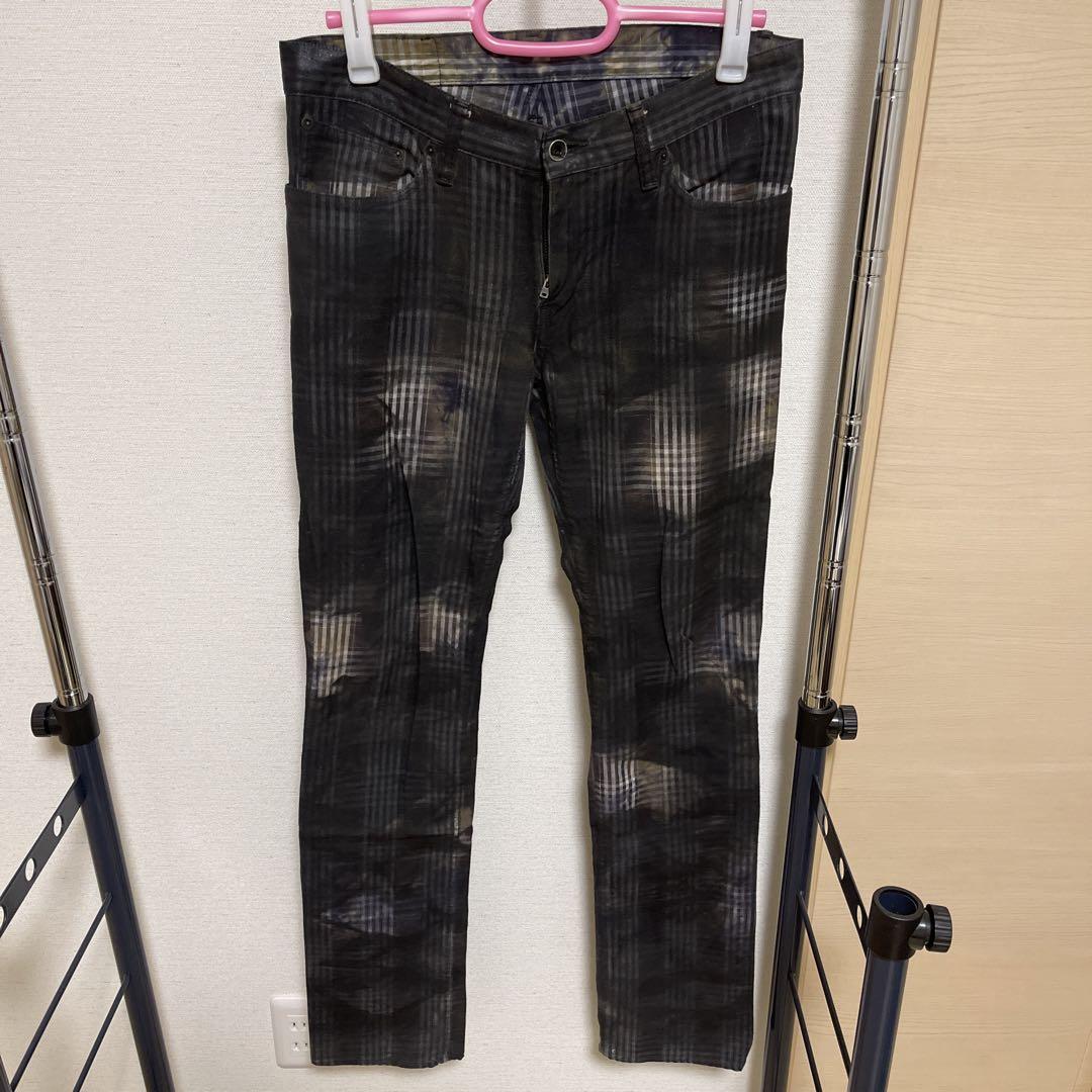LGB ルグランブルー チェック柄コーティングパンツ パンツ