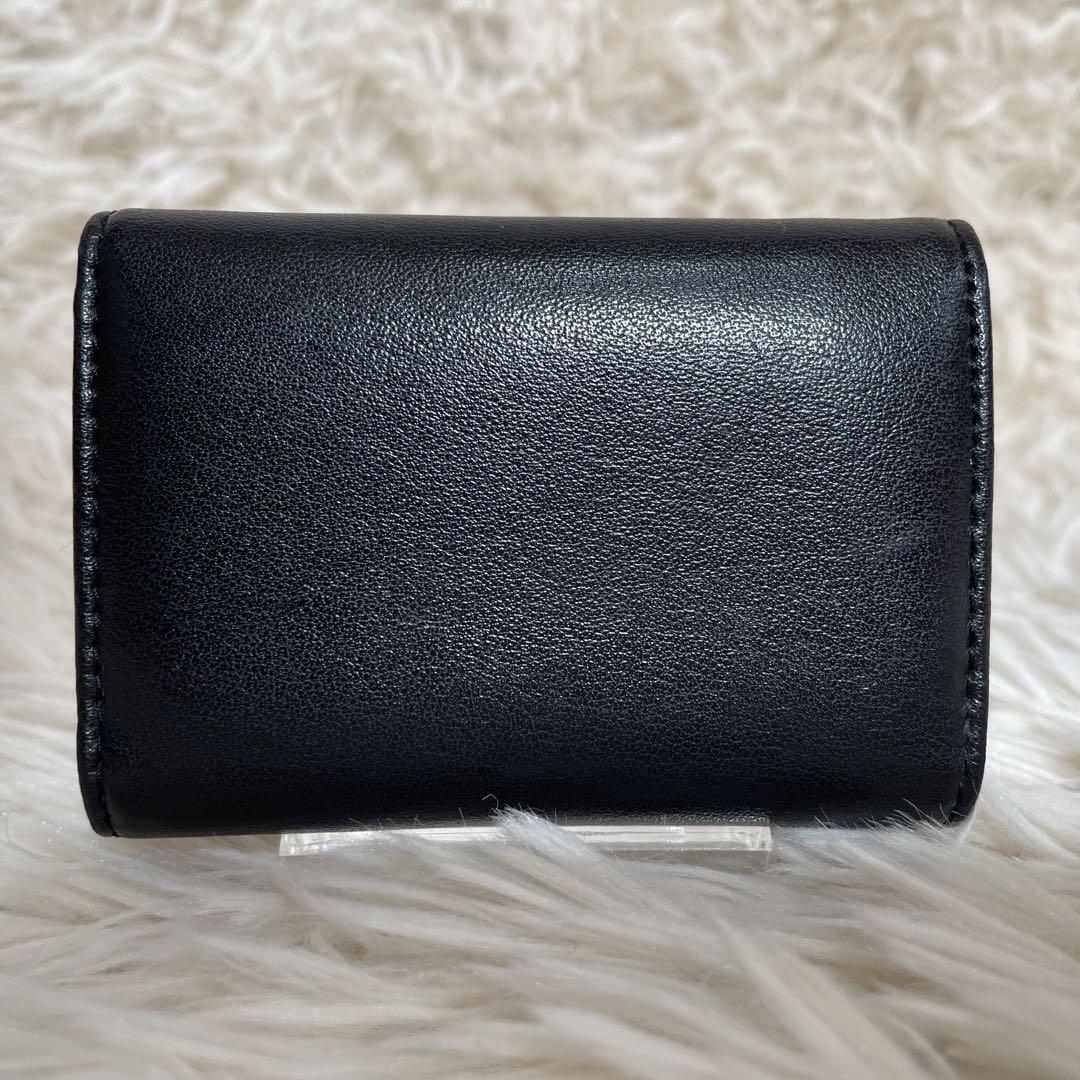 極美品✨ヴィヴィアンウェストウッド　3つ折り財布　レター型　シルバーオーブ　黒