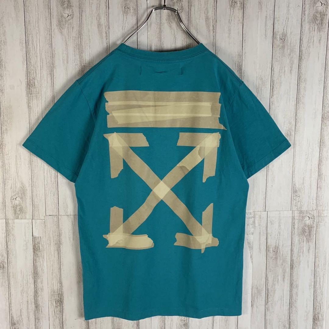 【大人気】オフホワイト 両面ロゴ Tシャツ クロスアロー 入手困難 即完売モデル 超絶人気モデル】オフホワイト L クロスアロー 両面ロゴ 入手