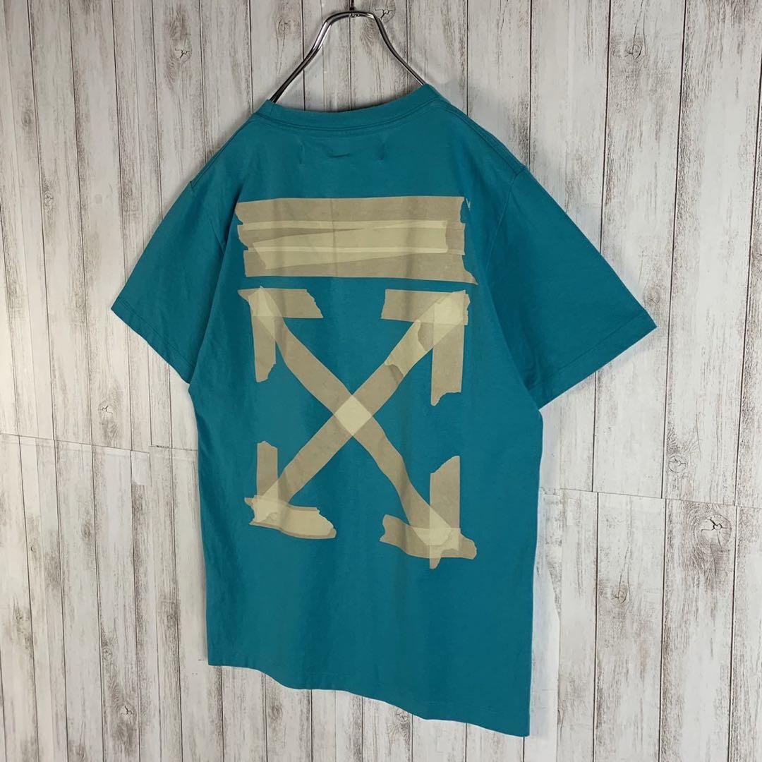【大人気】オフホワイト 両面ロゴ Tシャツ クロスアロー 入手困難 即完売モデル 入手困難☆即完売モデル】オフホワイト クロスアロー 両面