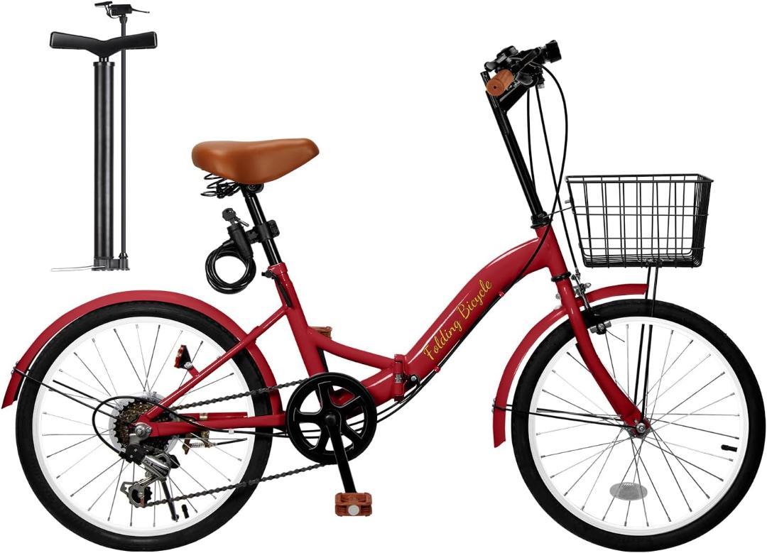 Mixiu 折畳み自転車 20インチ 軽量 素早く折畳可能 シマノ６段変速