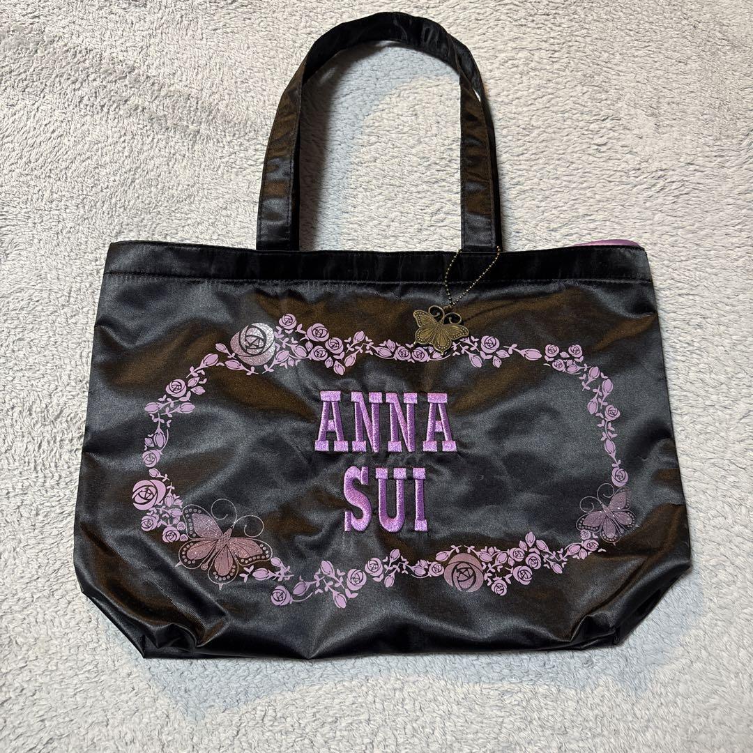 ANNA SUI 蝶刺繍 かごバッグ ANNA SUI 蝶刺繍 かごバッグ