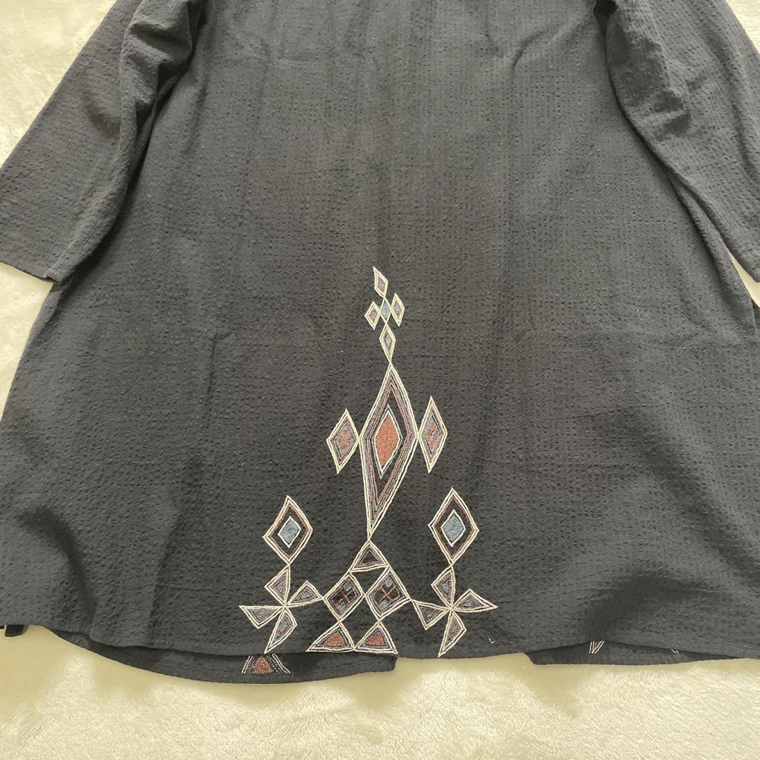 Jurgen Lehl ヨーガンレール 刺繍 ジャガード チュニックワンピース Jurgen Lehl ヨーガンレール 刺繍 ジャガード チュニックワンピース