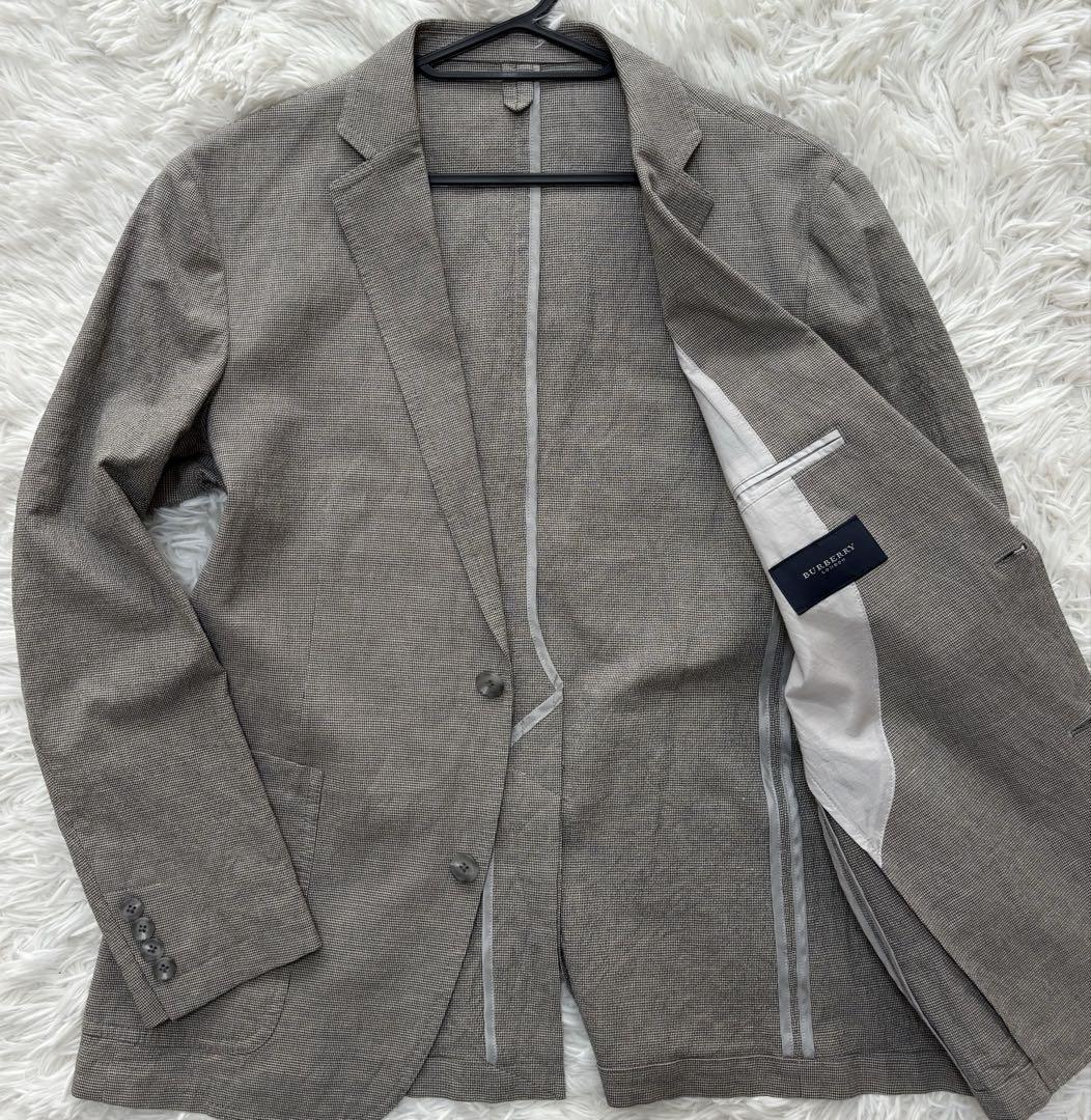 BURBERRY LONDON テーラードジャケット　リネン混　超ストレッチ