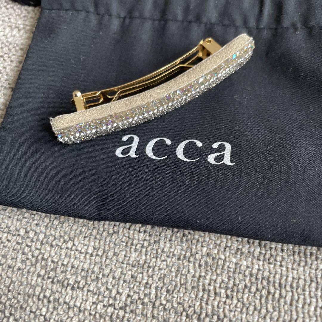 acca アッカ　レドゥンカラー　バレッタ　グレー レザーラップドチェーンバレッタ / ACCA | ファッション通販