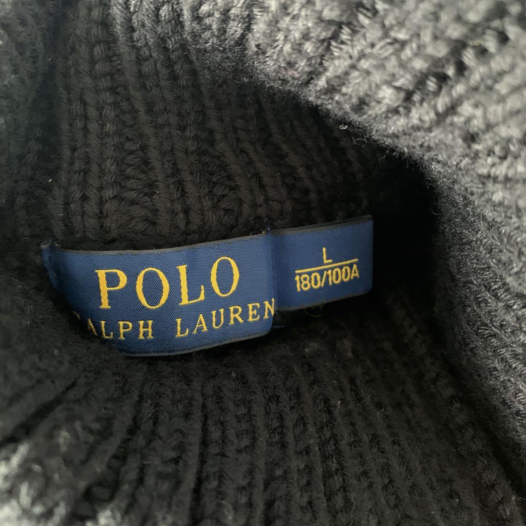 Polo Ralph Lauren アランニット L ブラックポロラルフローレン