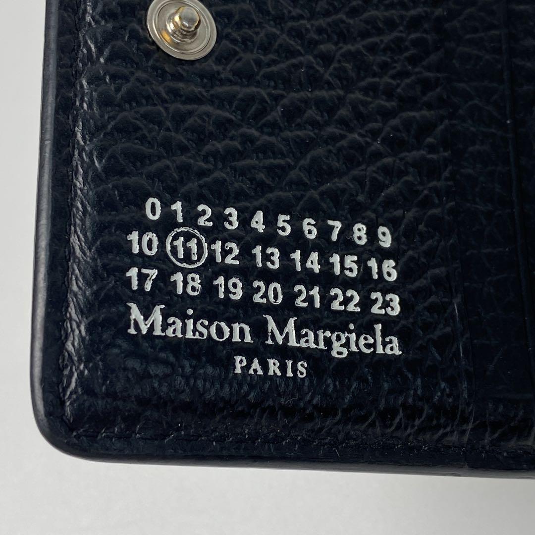 Maison Margiela 二つ折り財布 ブラック Maison margiela paris二つ折り財布 ブラック