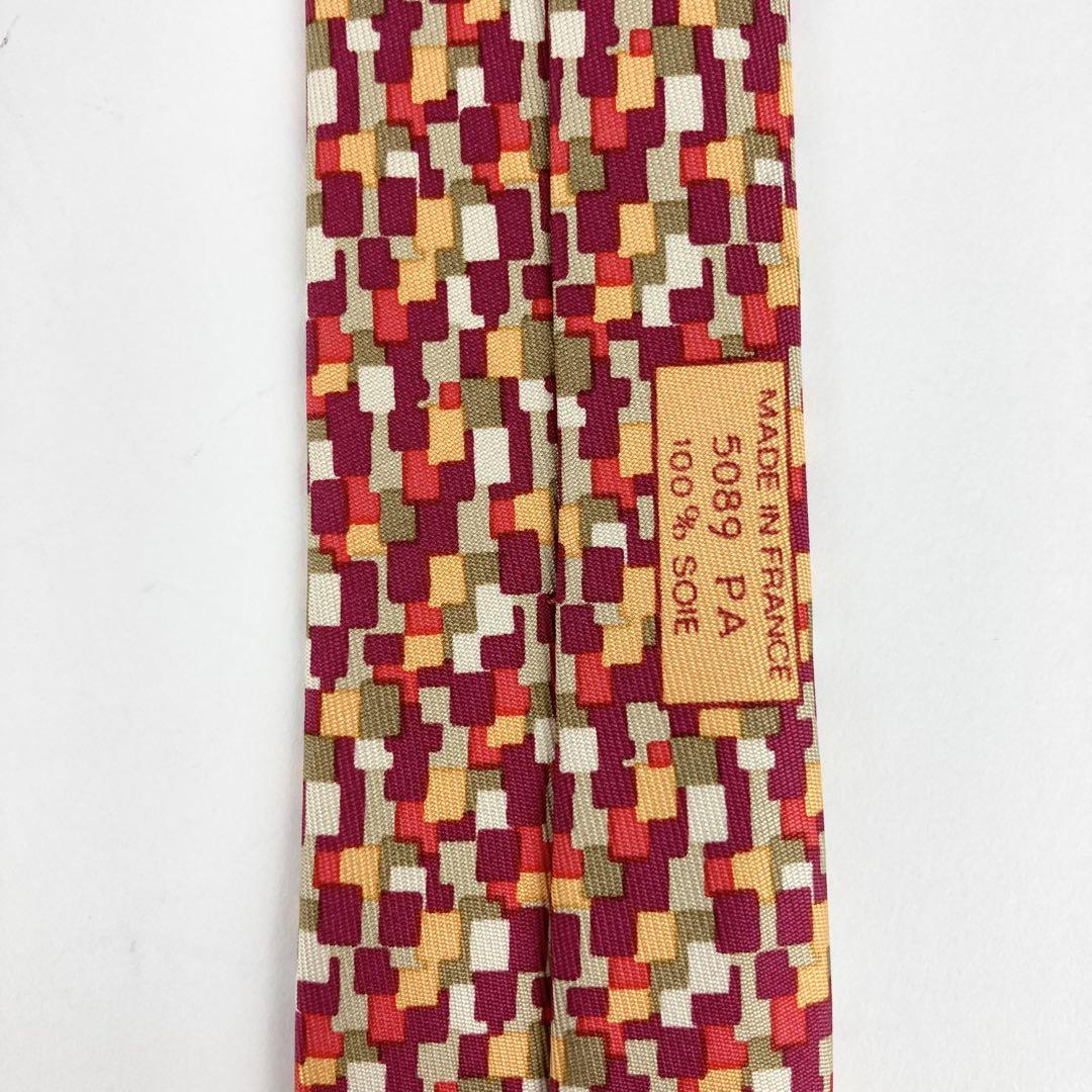 HERMES エルメス ネクタイ シルク 総柄 服飾雑貨 美品