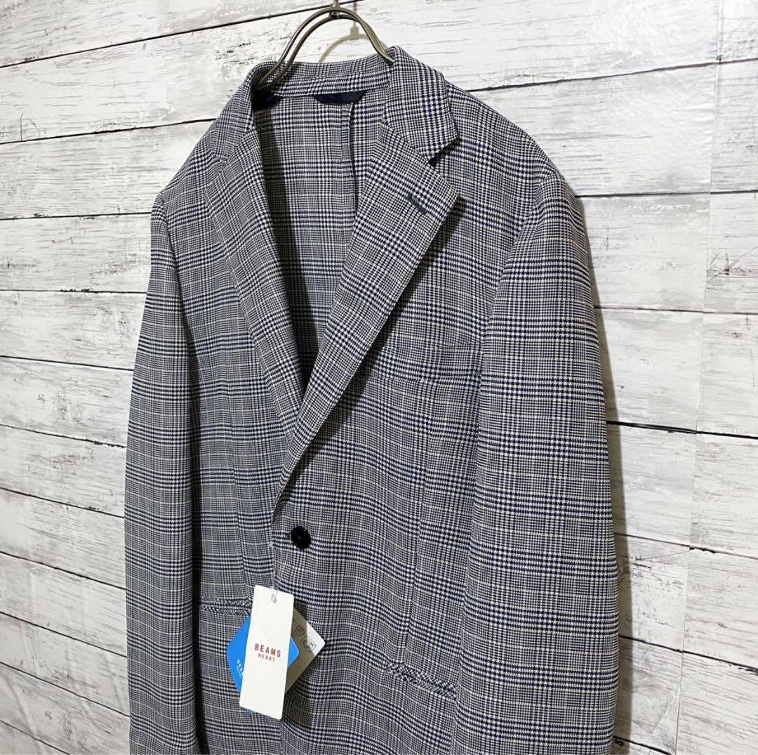 BEAMS 新品 タグ付き ジャケット ビームス グレンチェック オーロラボタン