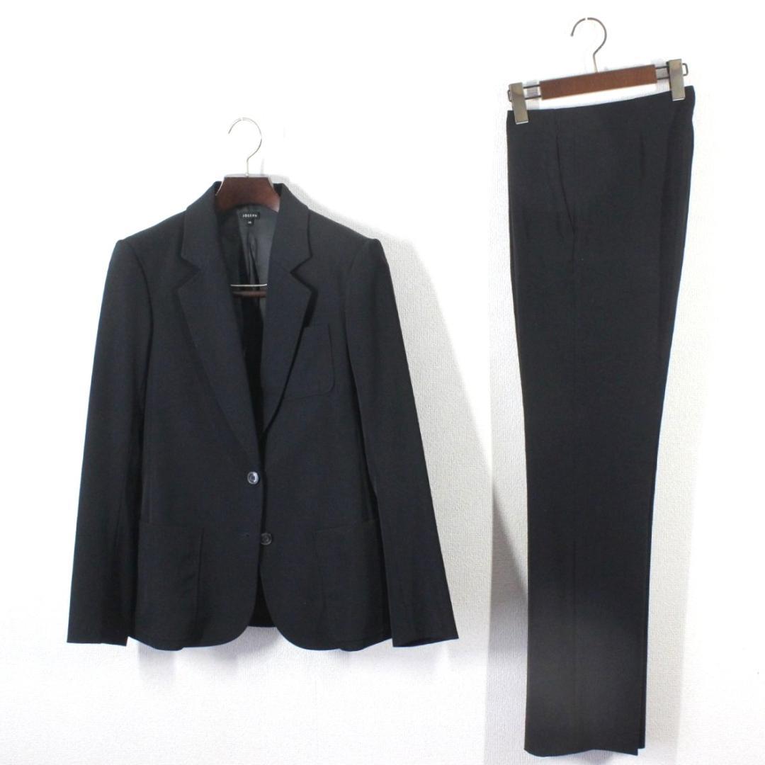 ジョセフ パンツスーツ M レディース 9号 ブラック 黒 ストレッチ【美品】