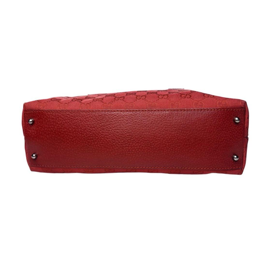 041 美品 GUCCI トートバッグ ハンドバッグ 肩掛け 赤 e9