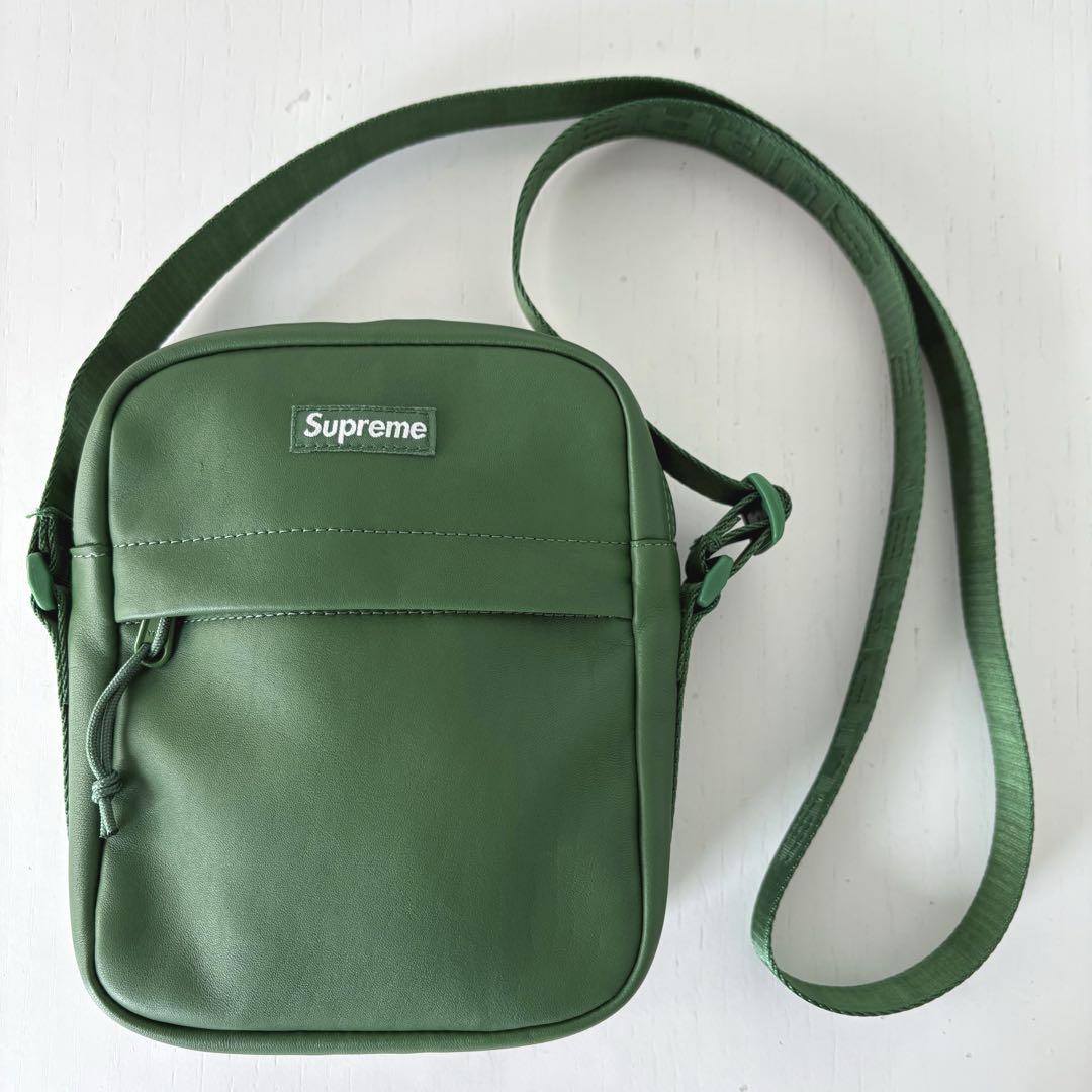 Supreme Leather Shoulder Bag 緑
