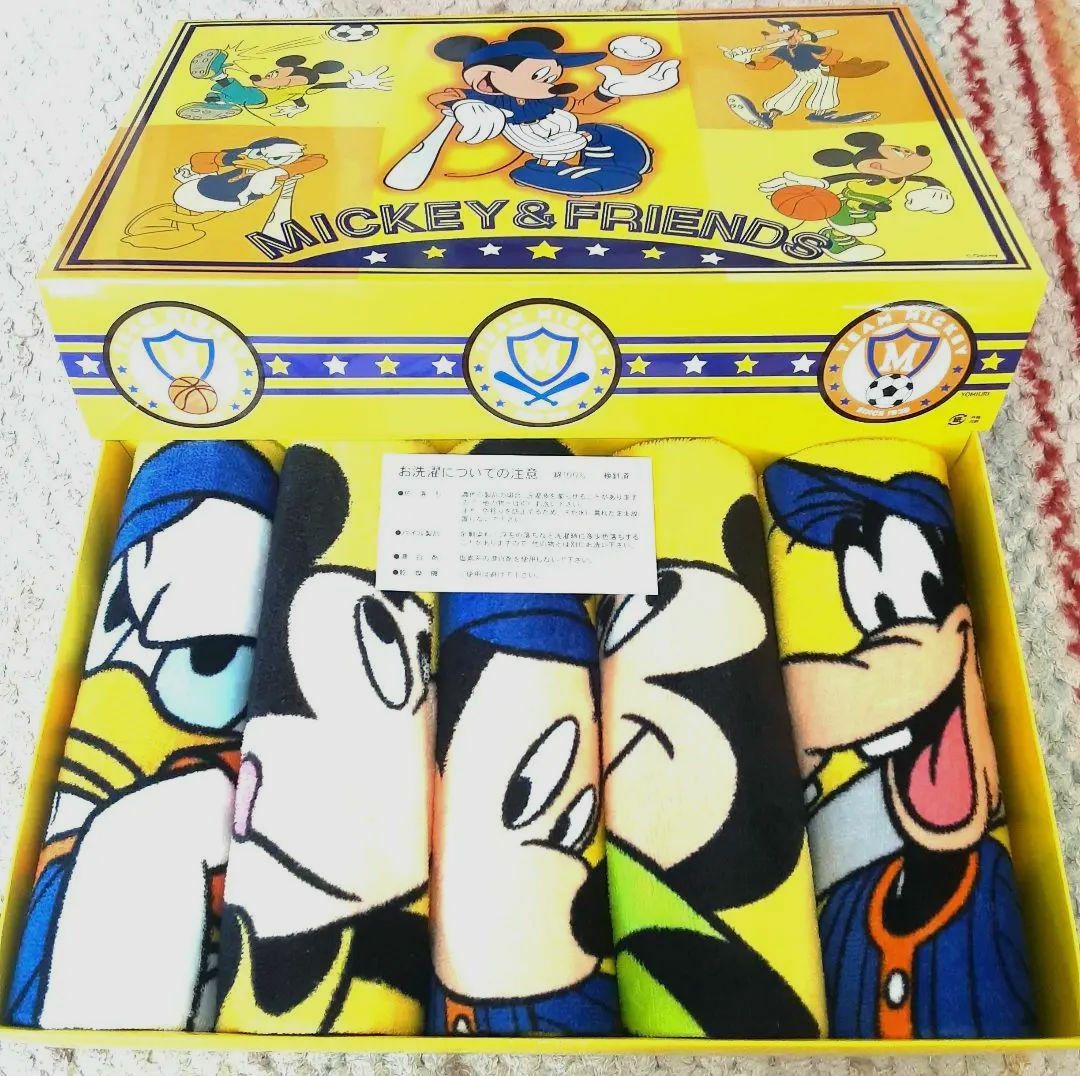 ディズニーミッキー&フレンズスポーツ柄フェイスタオル5枚セット