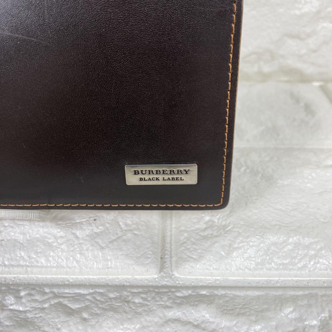 2025春大特価セール！ BURBERRY メルカリ - ダークブラウン レザー 長財布 LABEL BLACK 小物