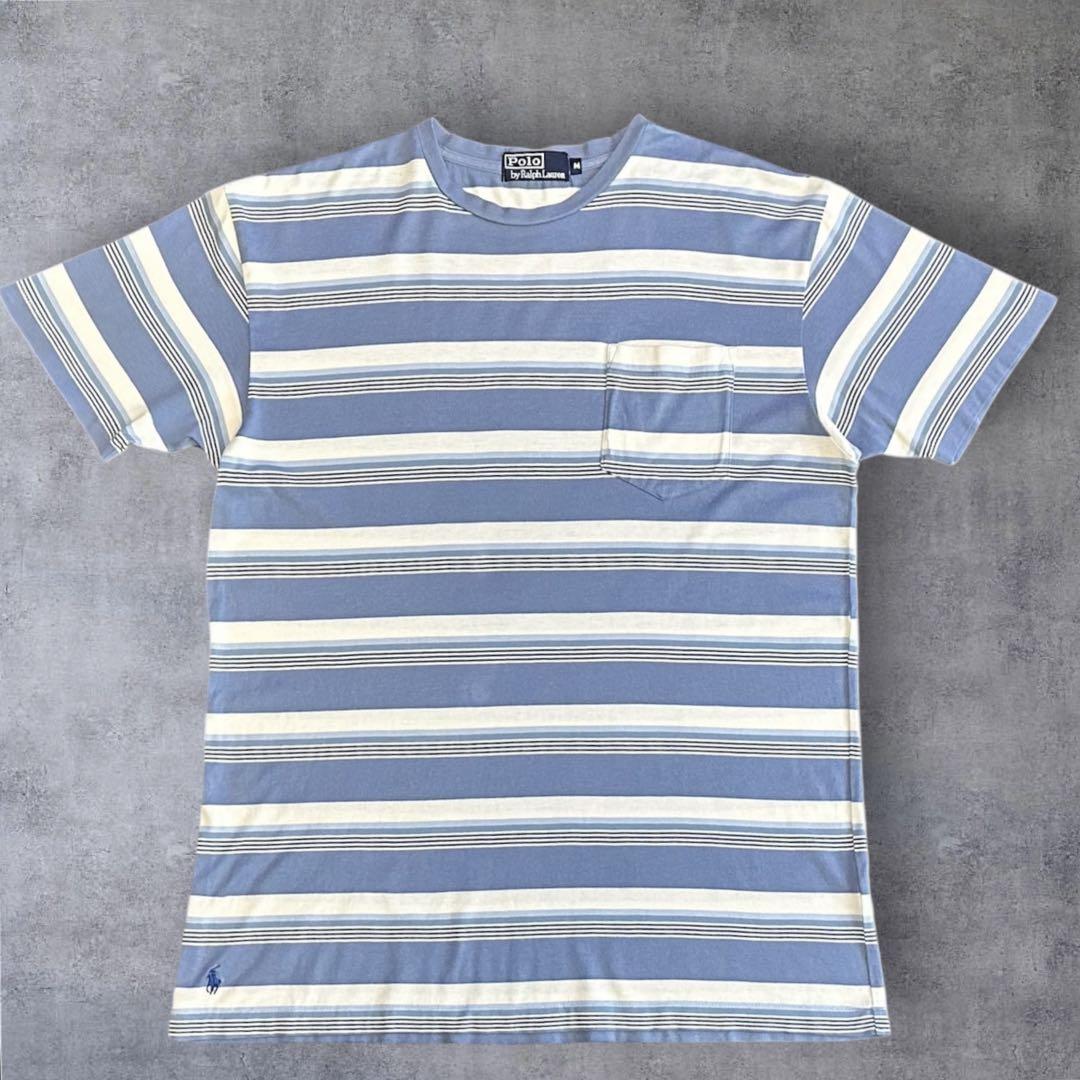 ポロ ラルフローレン ポロカントリー Tシャツ ポケT ボーダー 90s OLD POLO ラルフローレン ボーダー ポケット Tシャツ ポケT