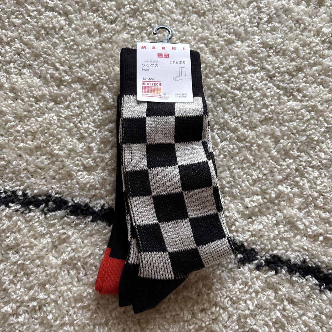新品 23-25 【ヒートテックソックス】ユニクロ×マルニ 2足組