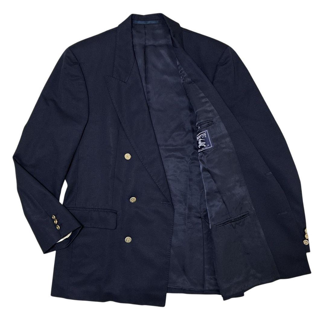 極美品★Burberrys バーバリー ダブル ジャケット 紺ブレ メタルボタン