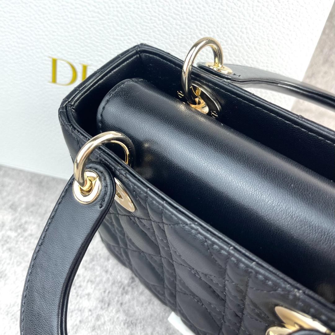 【箱付き】クリスチャンディオール Lady Dior スモールバッグ ブラック