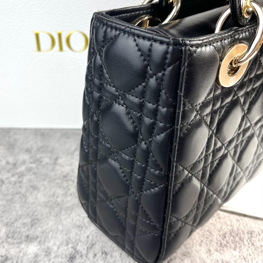 【箱付き】クリスチャンディオール Lady Dior スモールバッグ ブラック