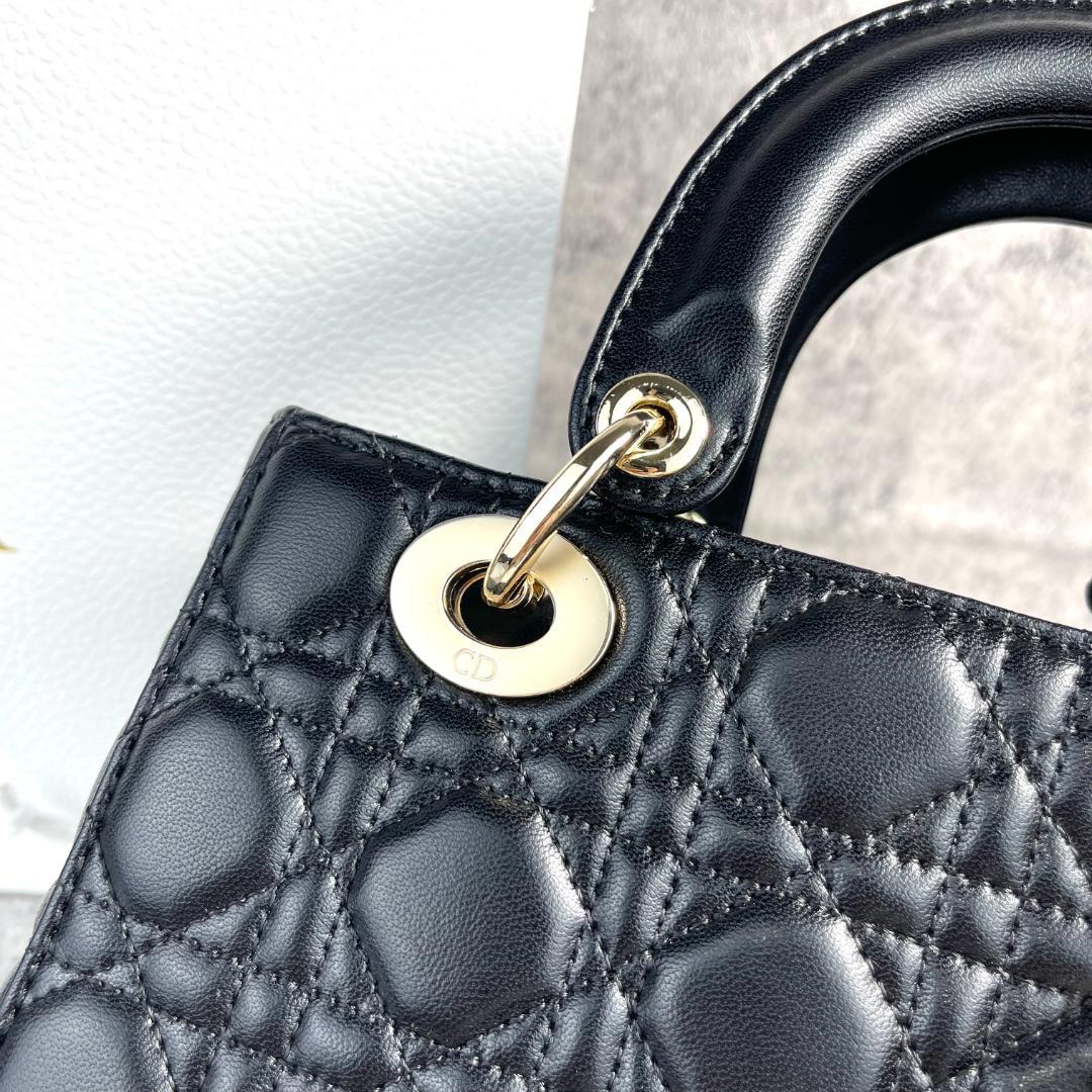 【箱付き】クリスチャンディオール Lady Dior スモールバッグ ブラック