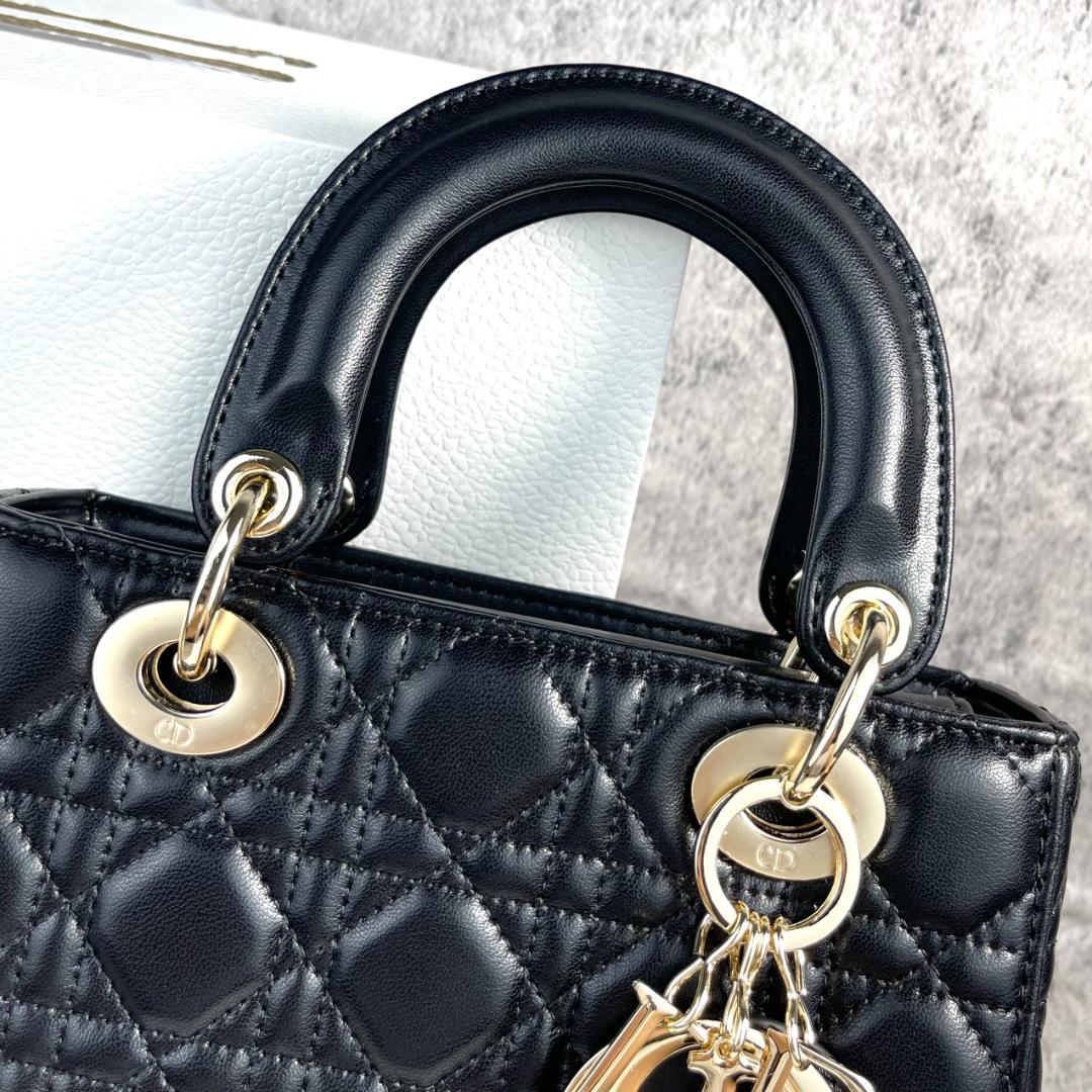 【箱付き】クリスチャンディオール Lady Dior スモールバッグ ブラック