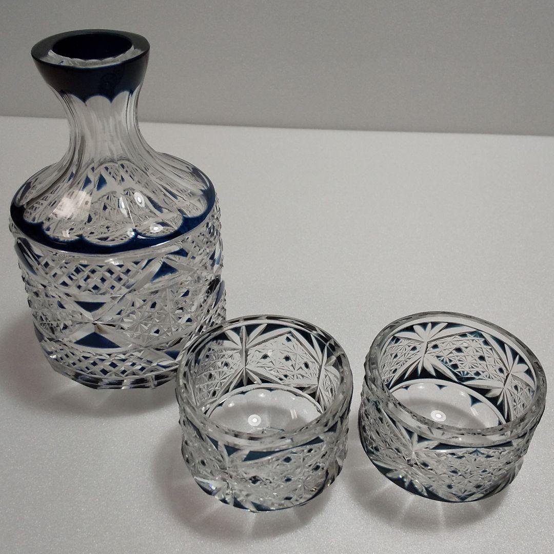 薩摩切子 徳利と猪口