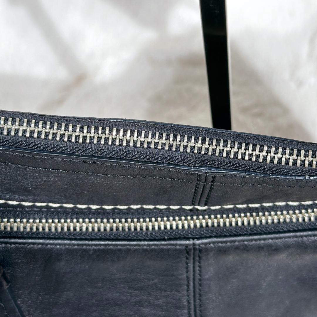 COACH コーチ レザー ワンショルダー バッグ 黒　ホーボー ブラック 本革