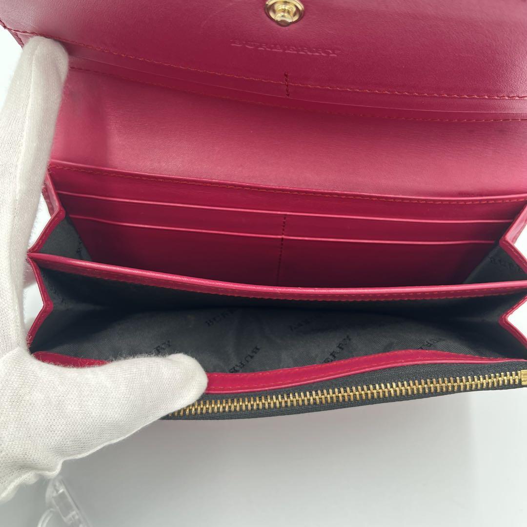 BURBERRY バーバリー シャドーチェック スモークドチェック長財布美品 バーバリー 長財布 チェック柄 レザー - メルカリ