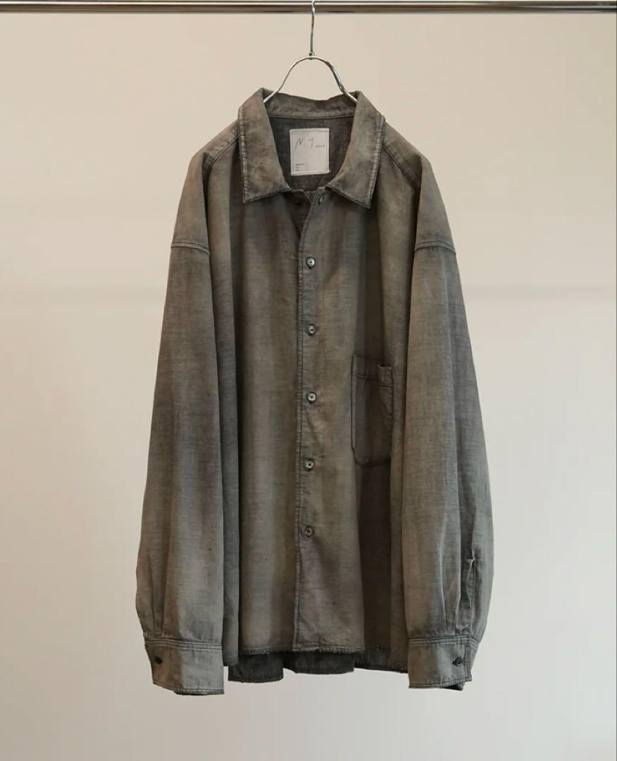【美品】ANCELLM CHAMBRAY SHIRT（BLACK） サイズ1