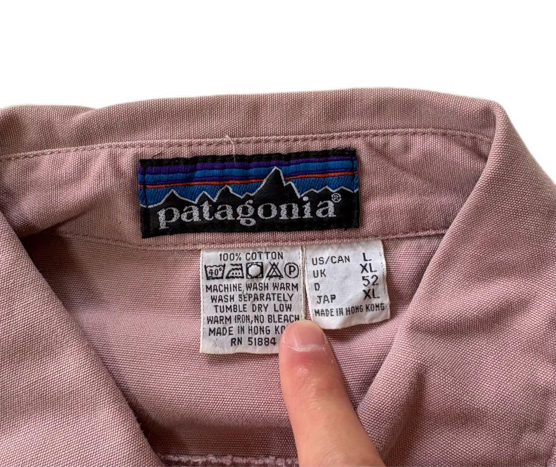 80s Patagonia デカタグ　コットン　ワークシャツ