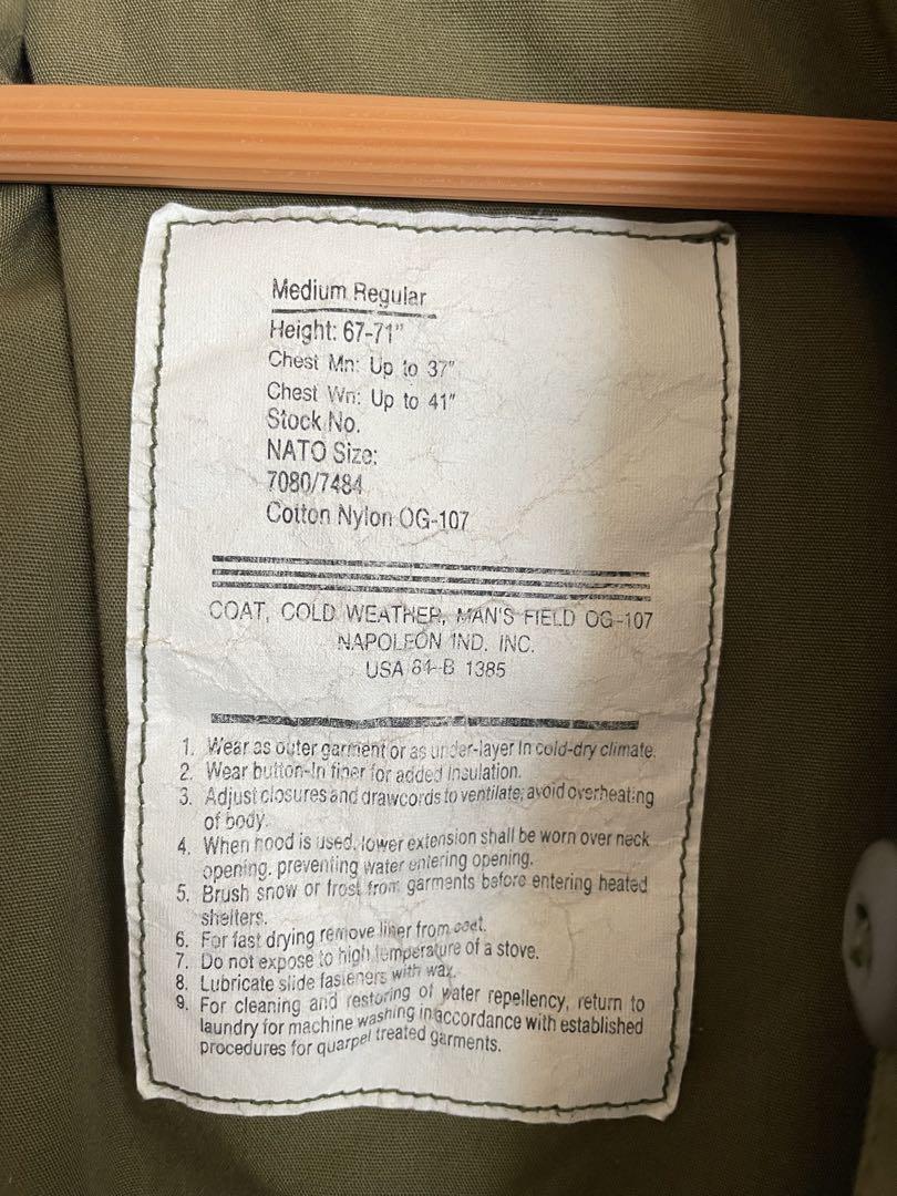 m65 フィールドジャケット　idealジップ　3rdタイプ？70〜80年代