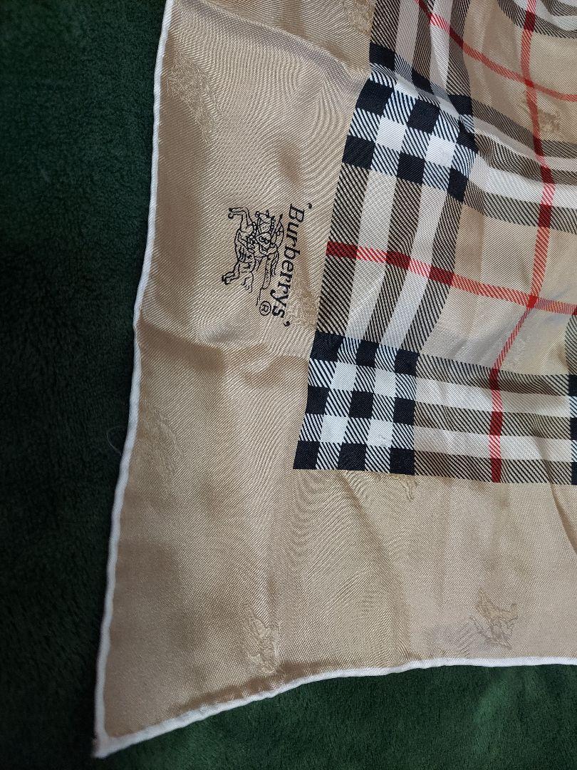 バーバリーBURBERRY 大判スカーフ 絹100% 三陽商会 未使用品