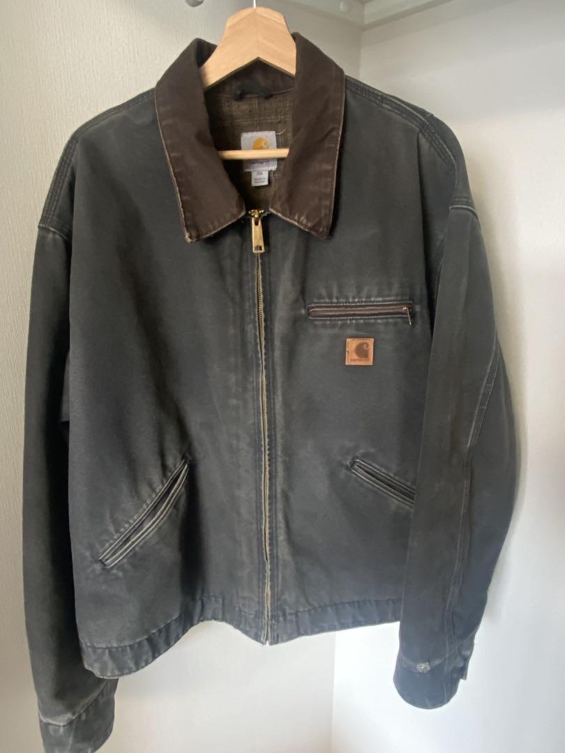 デトロイトジャケット 2XL ブラック フェード カーハート Carhartt