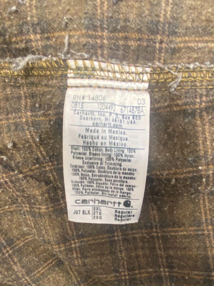 デトロイトジャケット 2XL ブラック フェード カーハート Carhartt