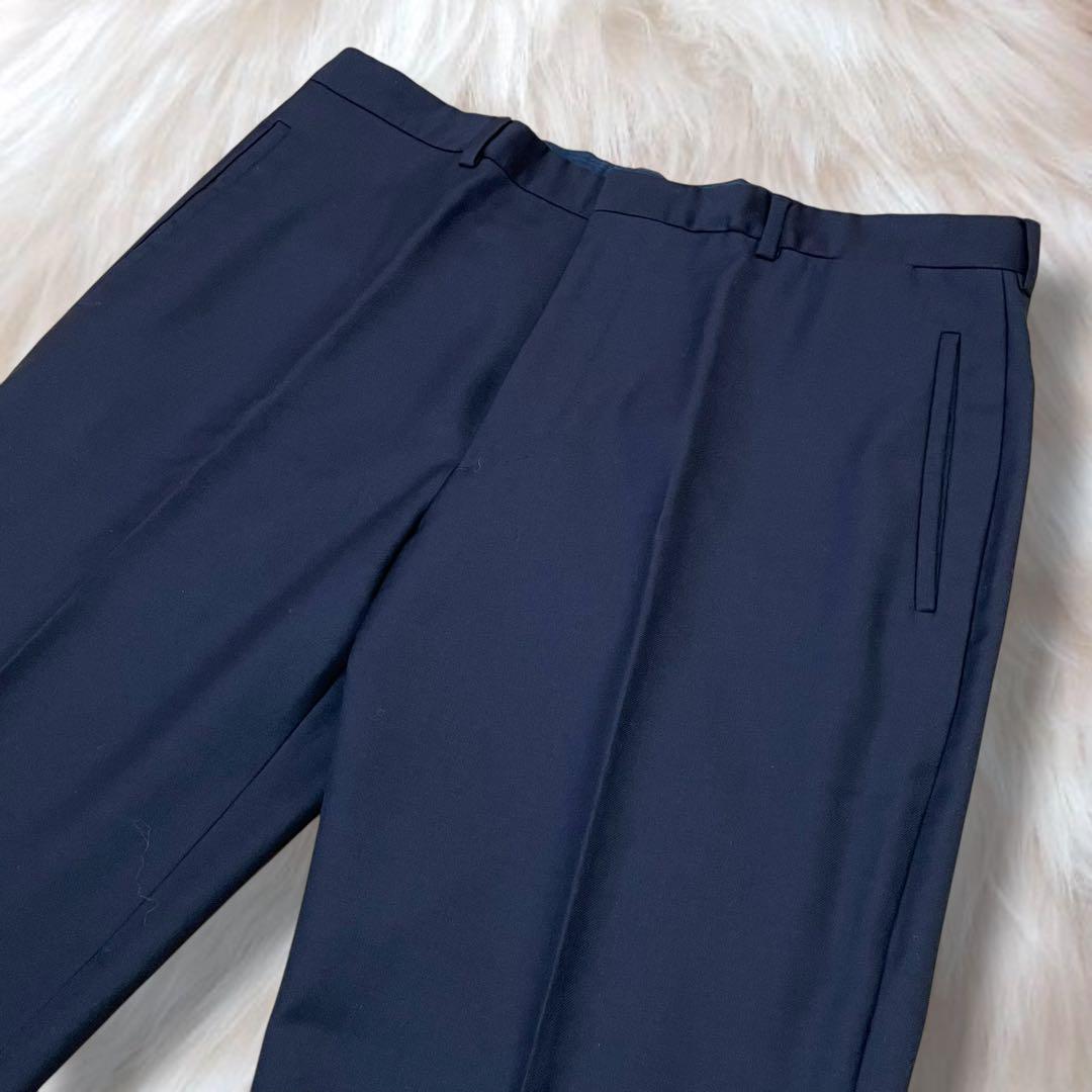 美品 プラダ セットアップスーツ 黒 52 XL ウール100%