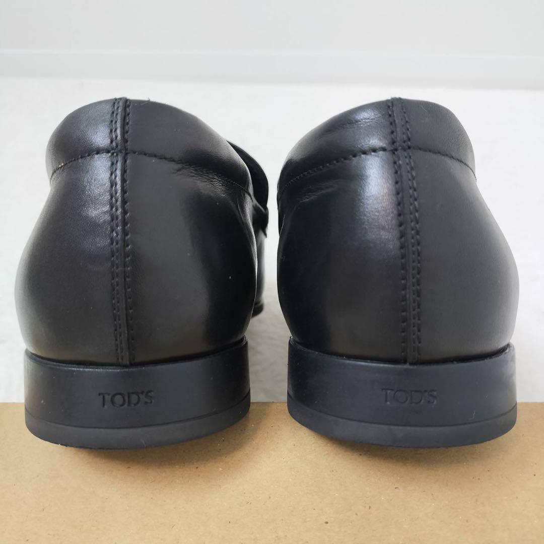 TOD'S 革靴　ブラック　イントラチャートトリム　ロゴ型押し　25cm相当