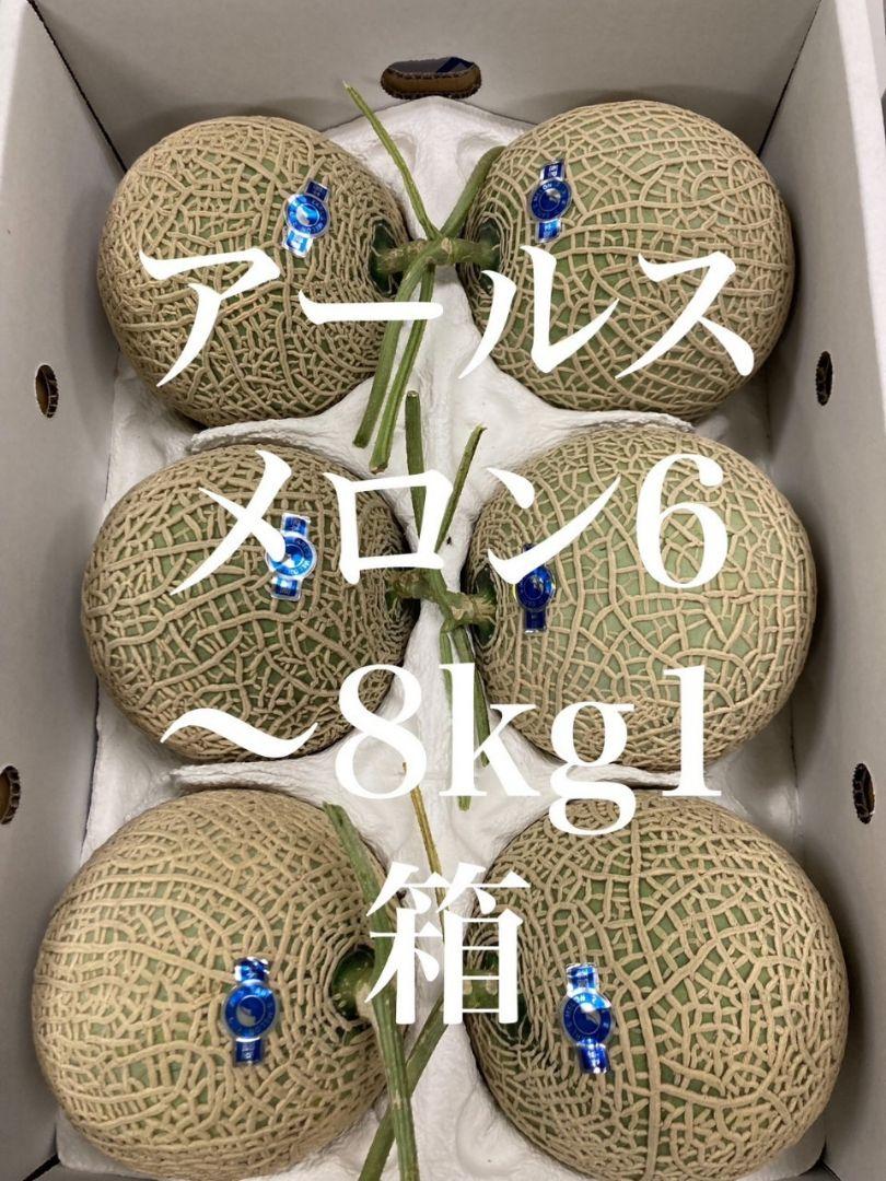 数量限定!【熊本県産】アールスメロン 4~6玉 約6-8kg 秀 4L 一箱