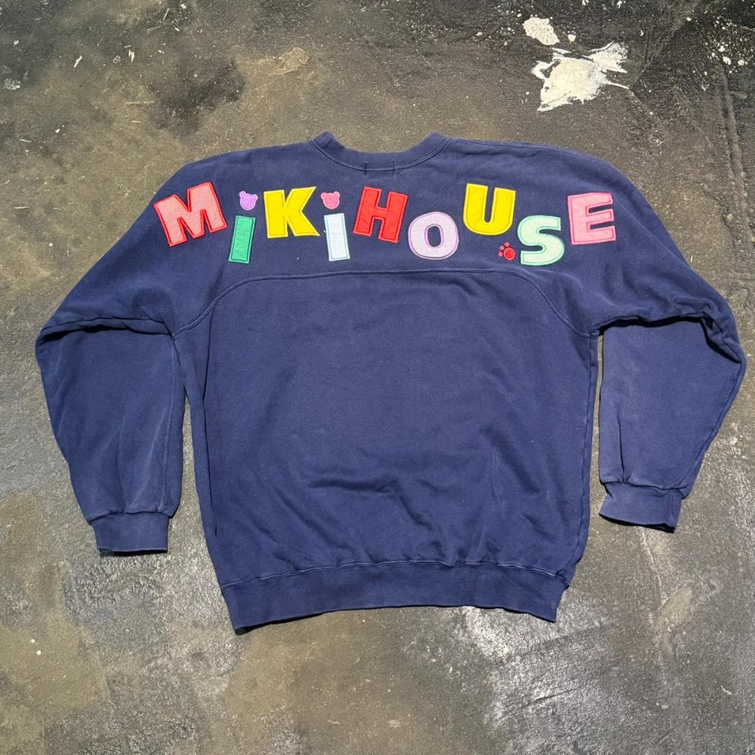 90s MIKI HOUSE フェード スウェットシャツ トレーナー M 日本製