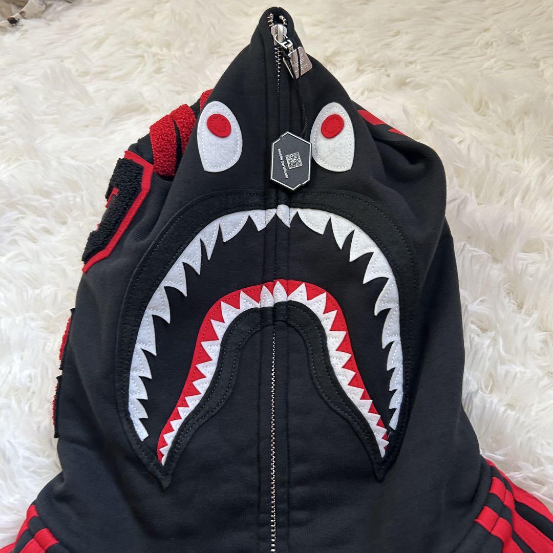 【adidas】BAPE ULTIMATE SHARK HOODIE フーディ パーカー Adidas x BAPE Ultimate Shark Hoodie – Puffer Reds