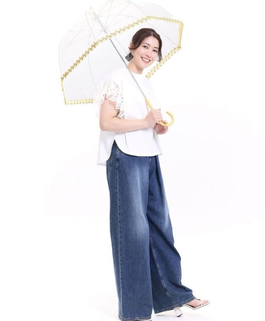 近沢レース ハッピーレースアンブレラ 春摘みいちご 雨傘 赤