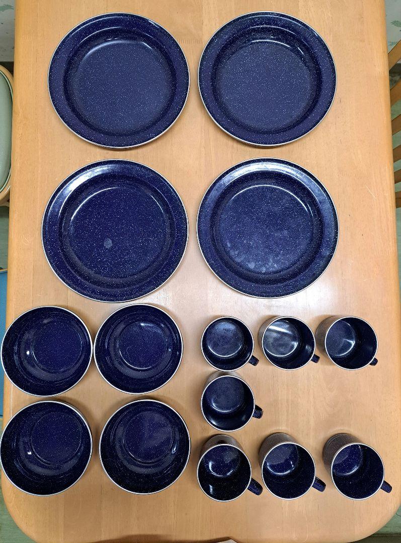 【特価】Colemanディナーセット　ホーロー食器セット