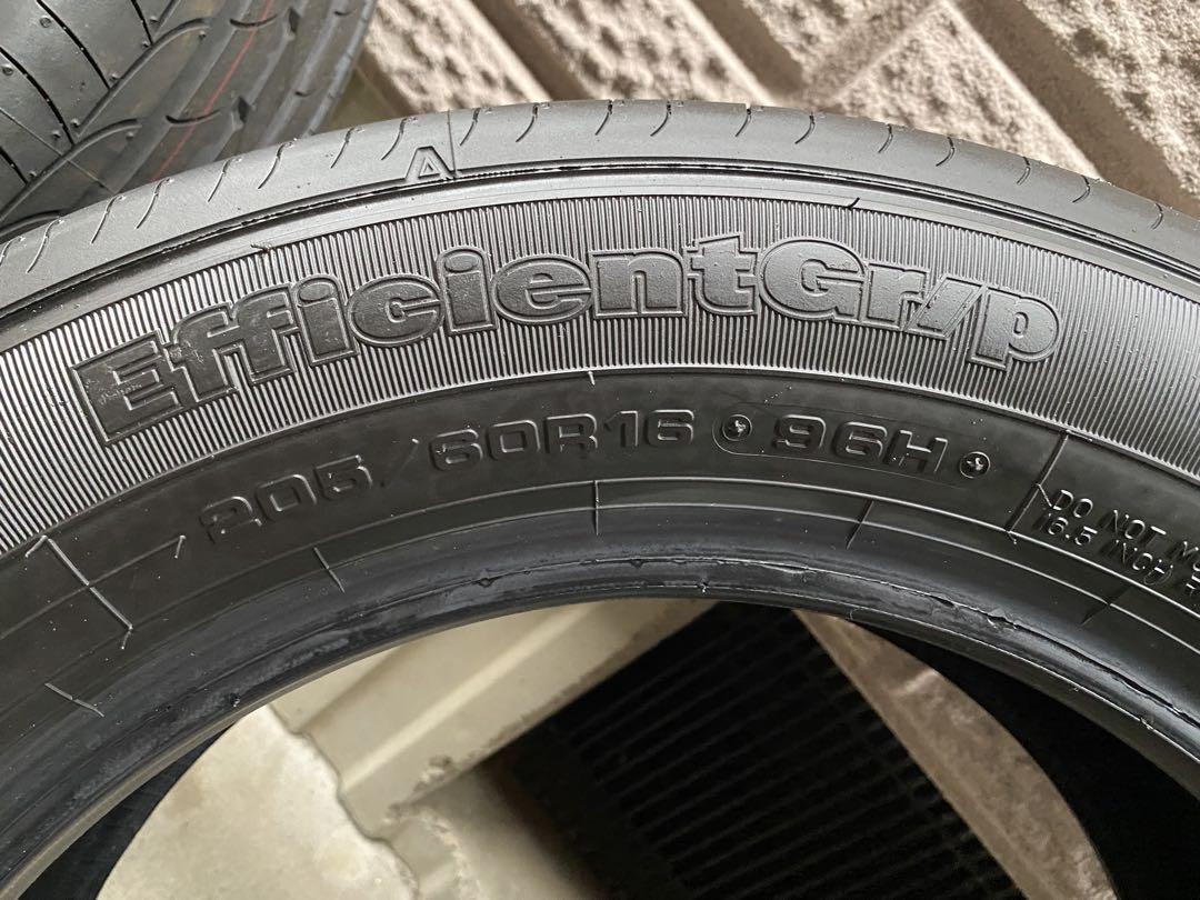 ①新車外し グッドイヤーエフィシェントグリップ 205/60R16 96H XL