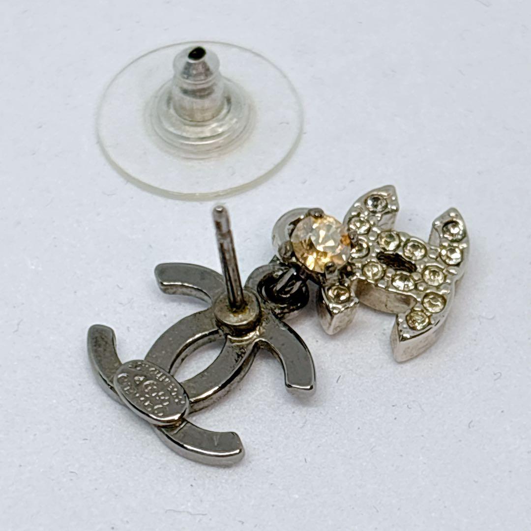 CHANEL シャネル 06P ココマーク ラインストーン ピアス