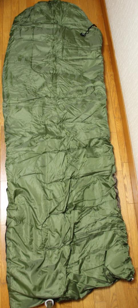 美品 Hasky 寝袋 シュラフ 冬用 マミー型 キャンプ グリーン