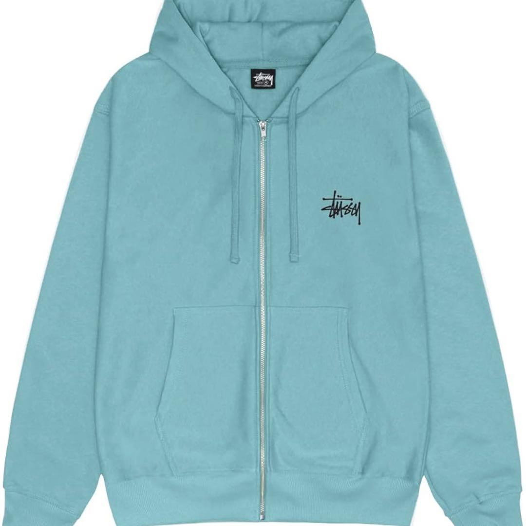 Stussy ジップパーカー ブルー オーシャン